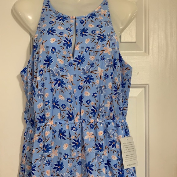 VINCE CAMUTO BLUE MULTICOLORED DRESS. SIZE- 10P - Picture 6 of 10